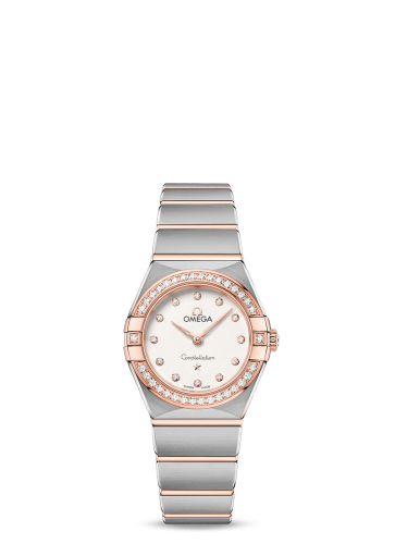 Omega Constellation Manhattan 25 Quartz Stainless Steel / Sedna Gold / Silver Diamond / Diamond